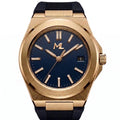 Valtor Gold Steel Blue Dial Rubber
