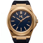 Valtor Gold Steel Blue Dial Rubber