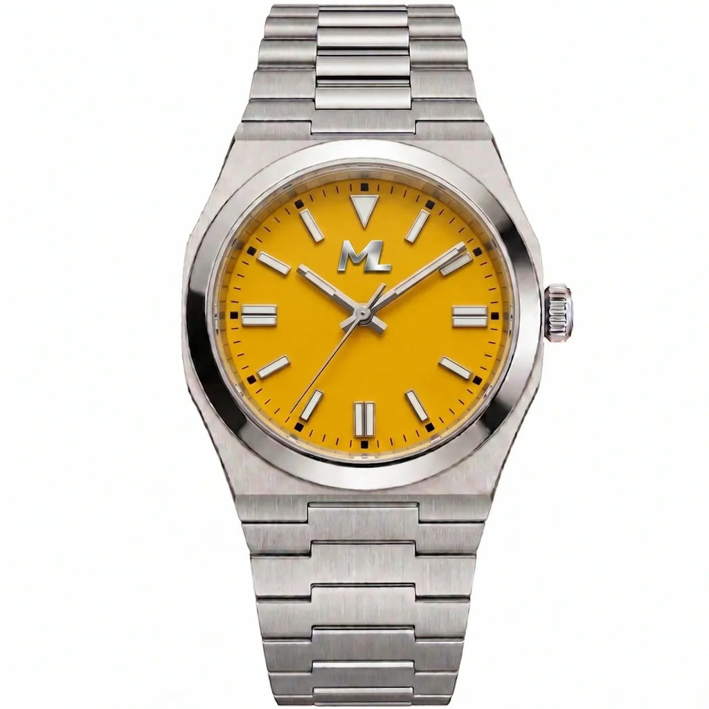 Oris Silver Steel Yellow Dial