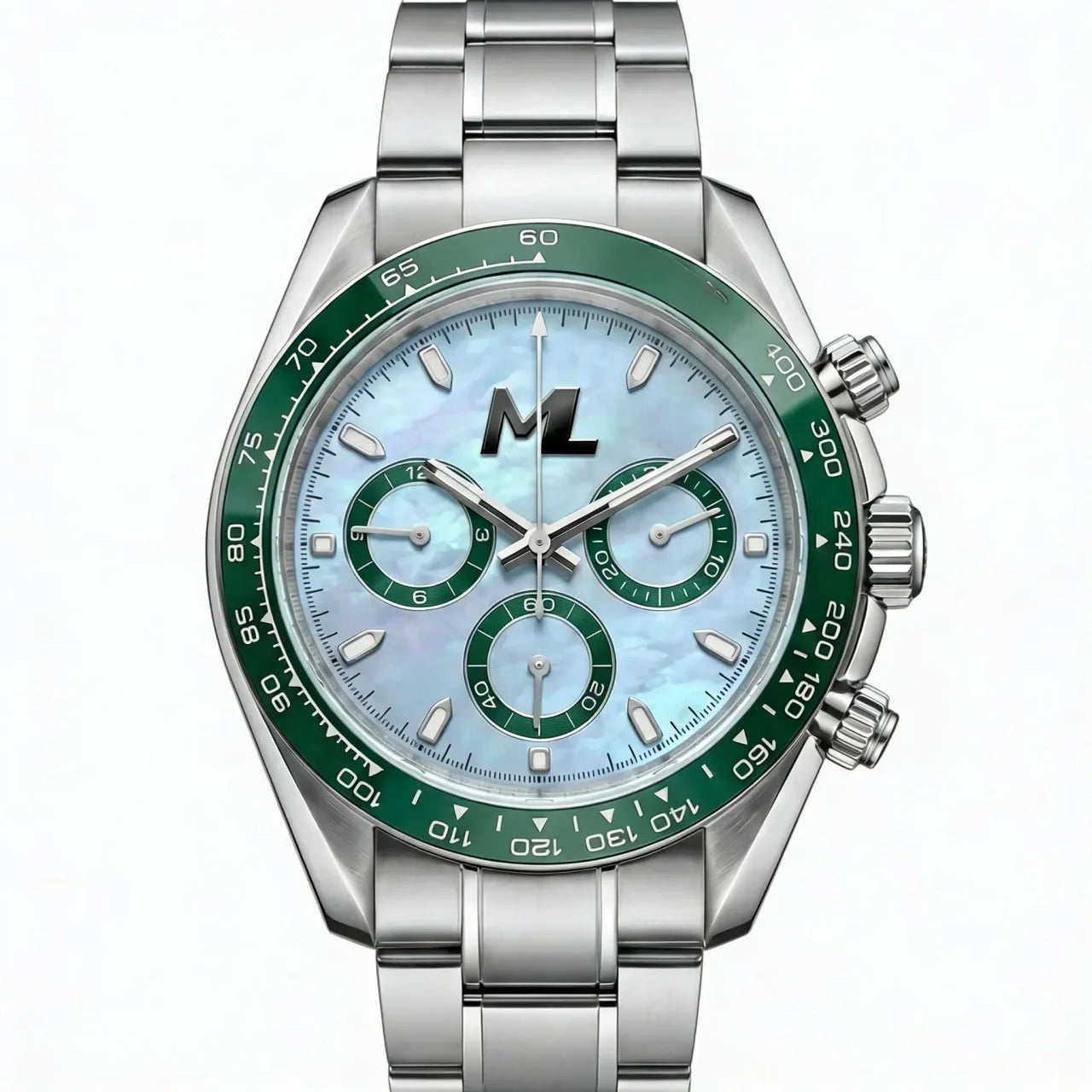 Torvex Silver Steel Sky Blue Dial