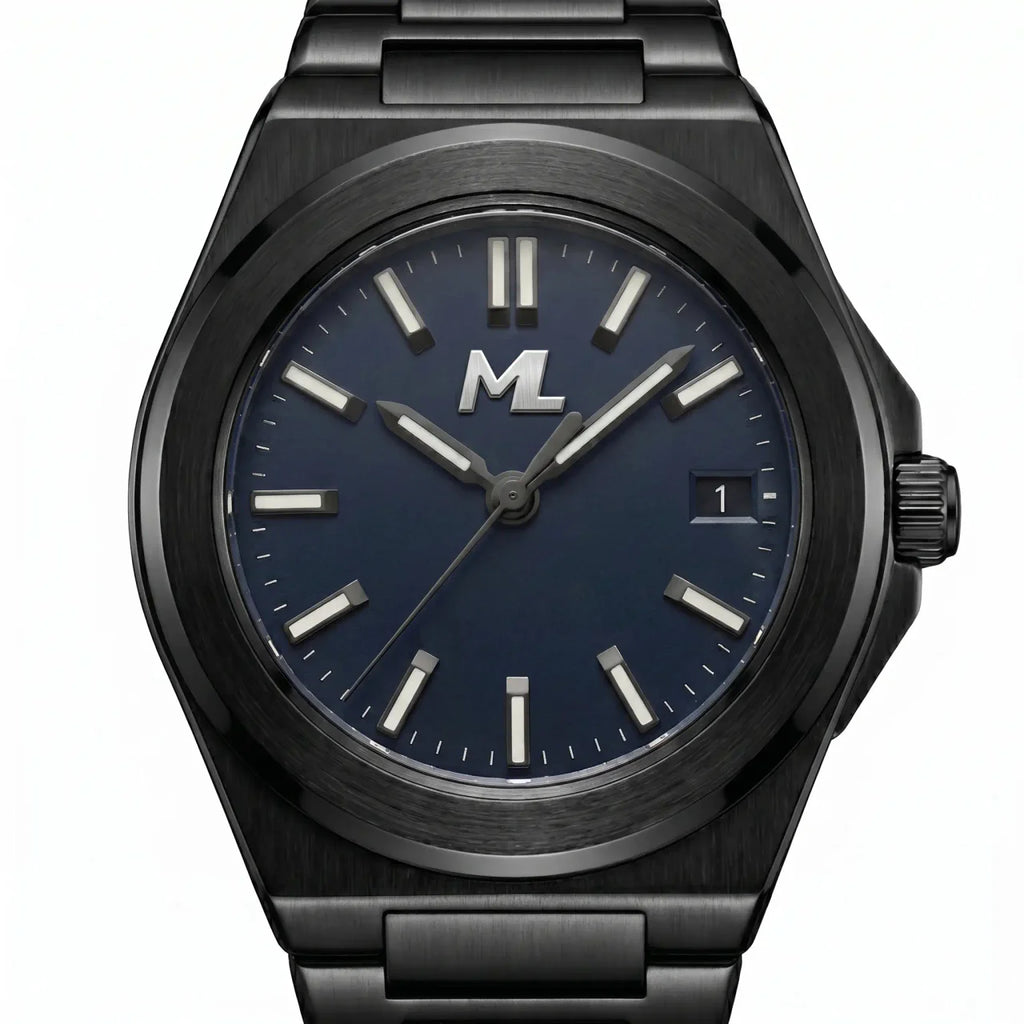 Valtor Black Steel Blue Dial