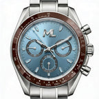 Torvex Silver Steel Ice Blue Dial
