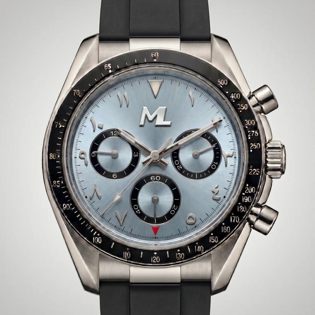 Torvex Silver Steel Ice Blue Dial