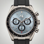 Torvex Silver Steel Ice Blue Dial