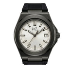 Valtor Black Steel White Dial Rubber