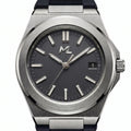 Valtor Silver Steel Black Dial Rubber