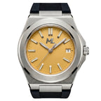 Valtor Silver Steel YELLOW Dial Rubber