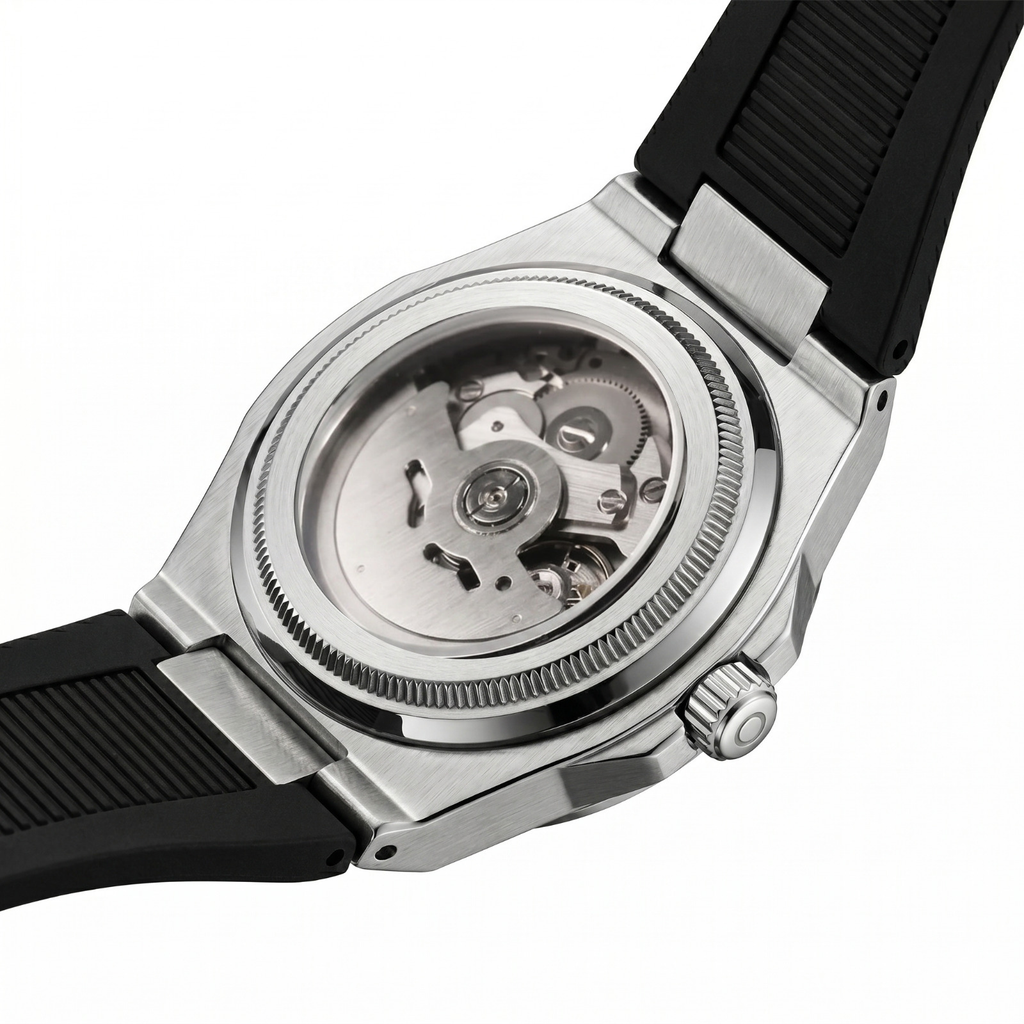Valtor Silver Steel Blue Dial Rubber