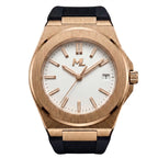 Valtor Rose Steel White Dial Rubber