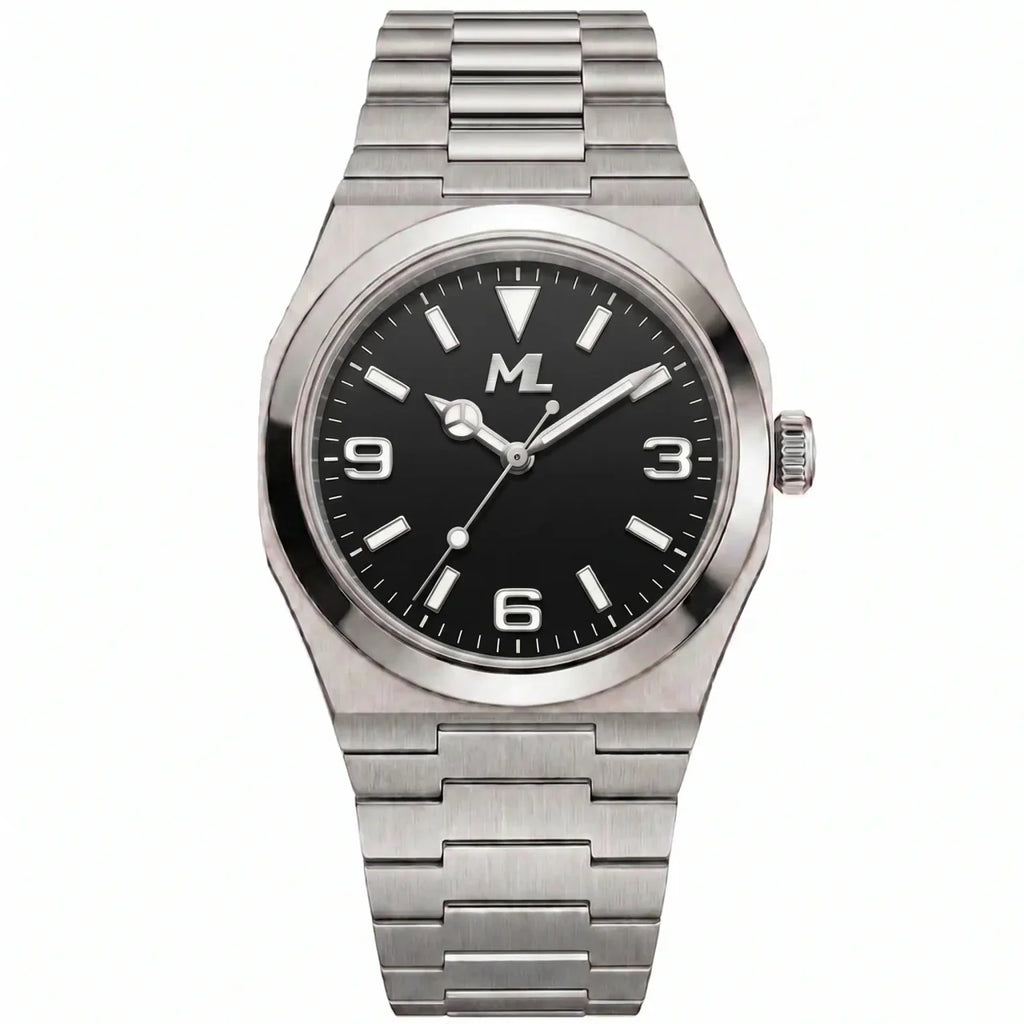 Oris Silver Steel Black Dial