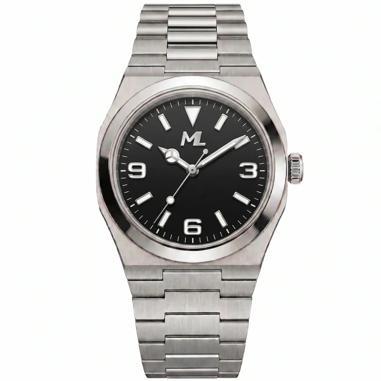 Oris Silver Steel Black Dial