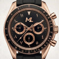 Torvex Rose Steel Black Arabic Dial