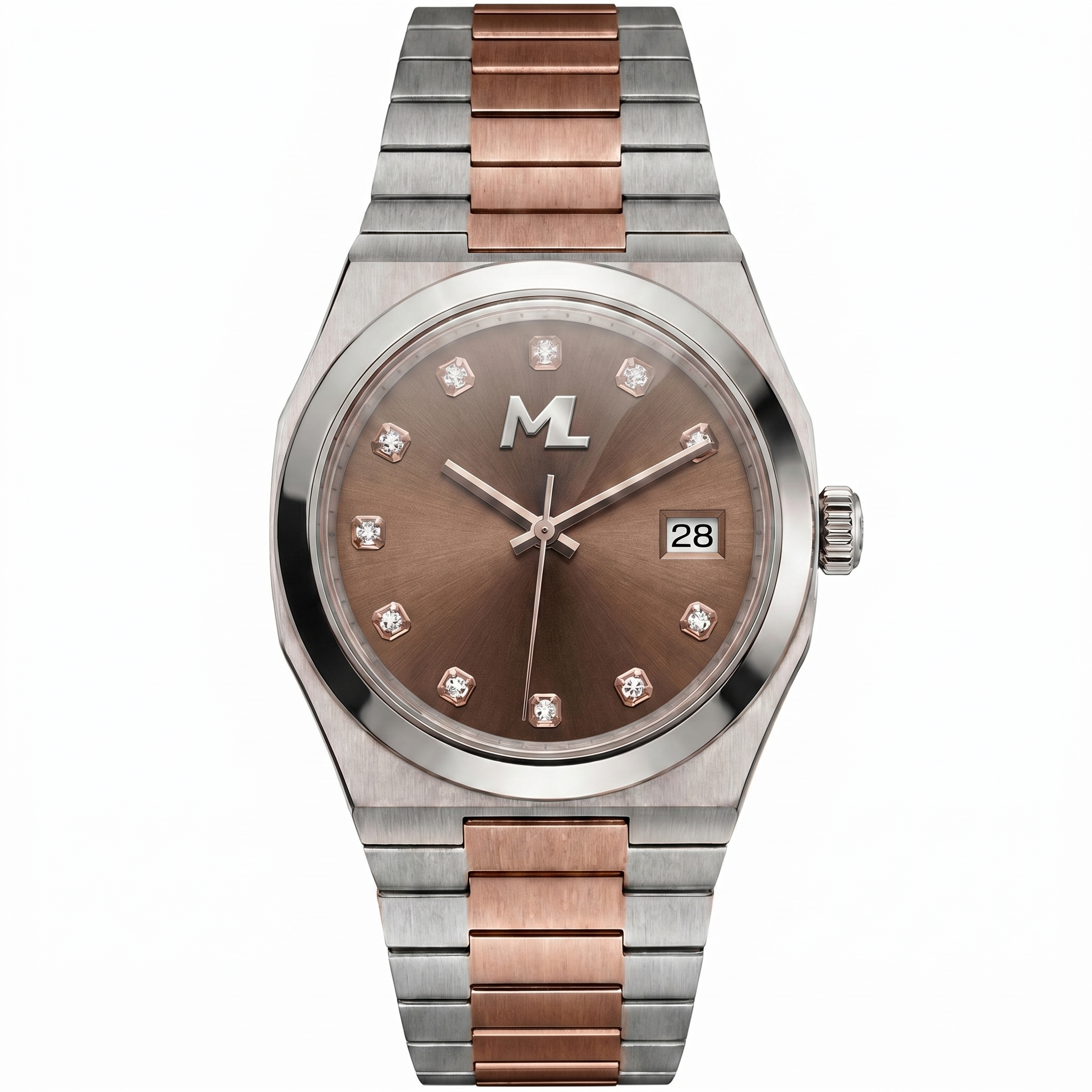 Tolaris Two Tone Steel Brown Dial