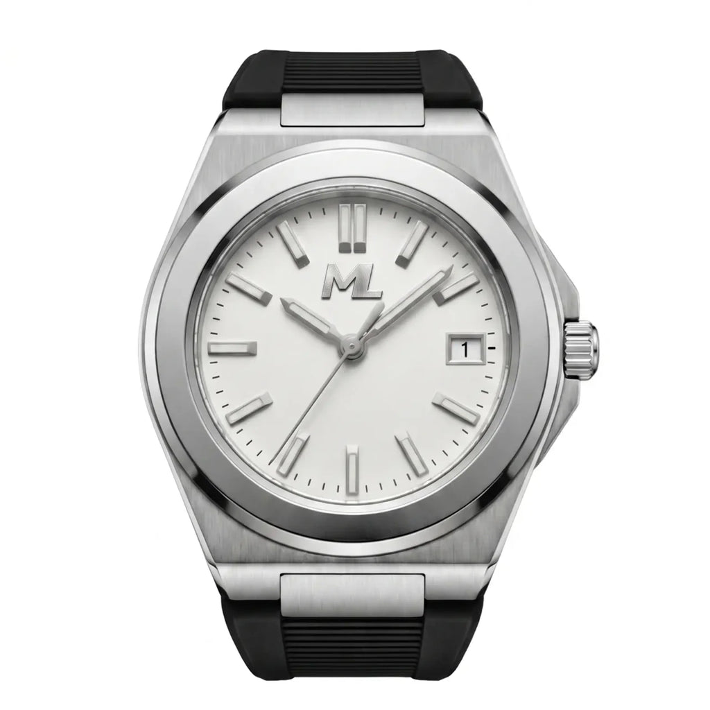 Valtor Silver Steel White Dial Rubber