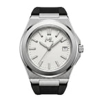 Valtor Silver Steel White Dial Rubber