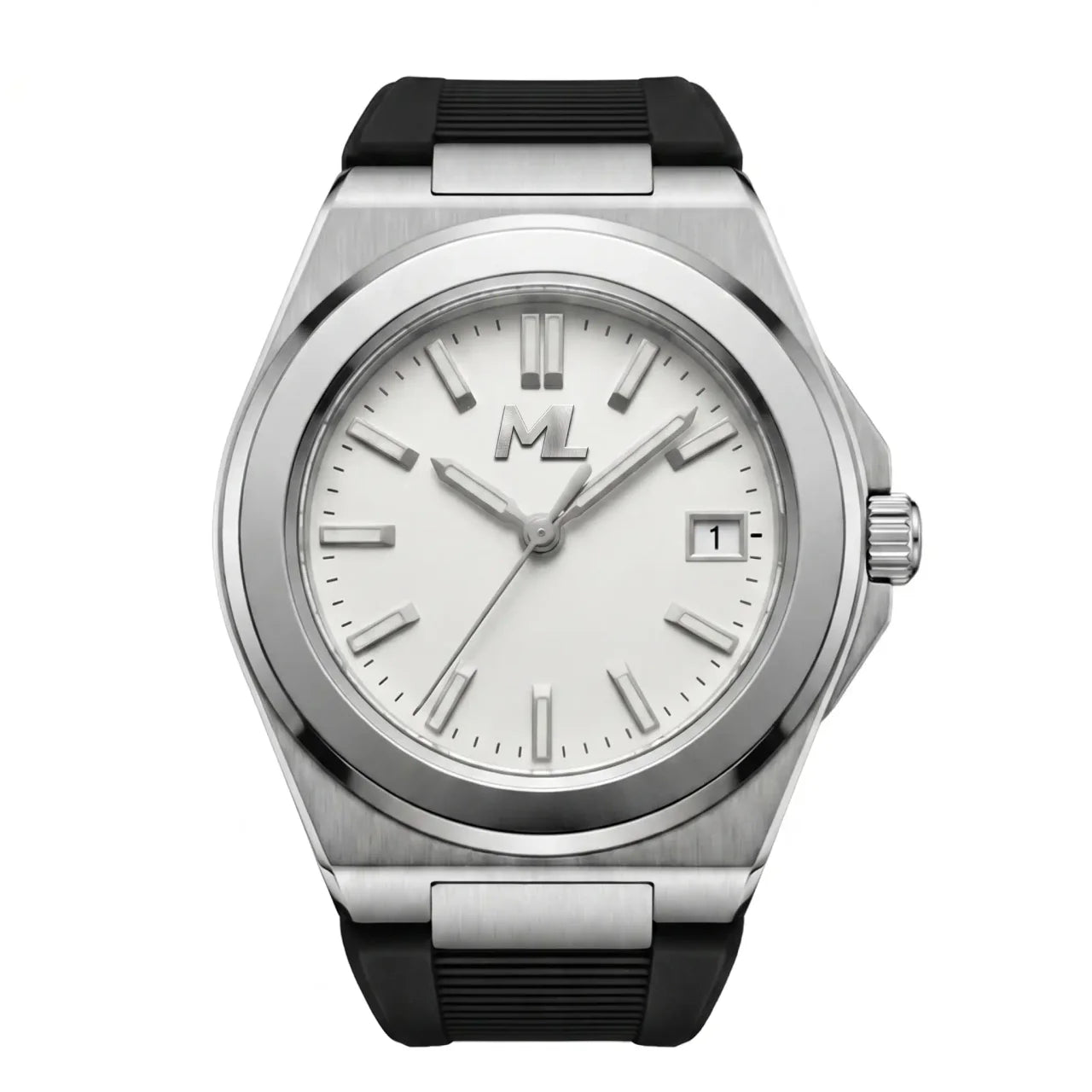 Valtor Silver Steel White Dial Rubber