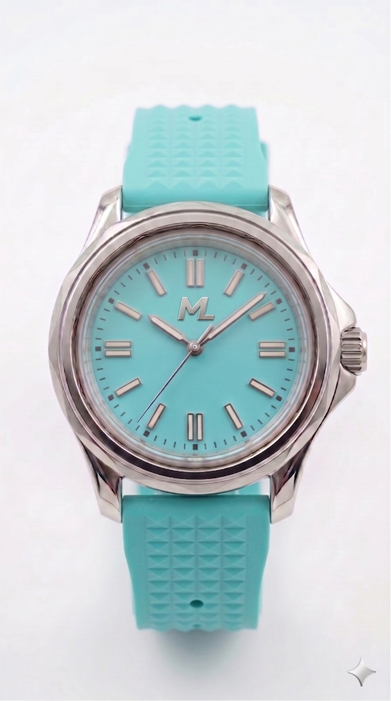 Nexor Silver Steel Turquoise Dial