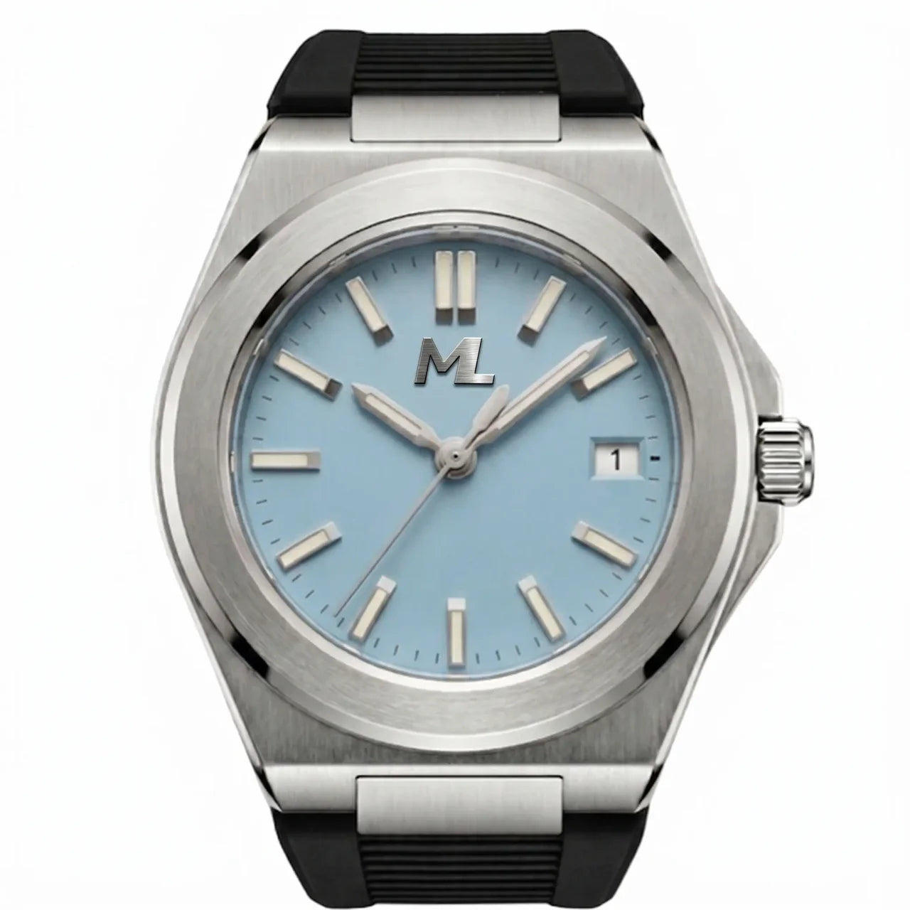 Valtor Silver Steel Blue Dial Rubber