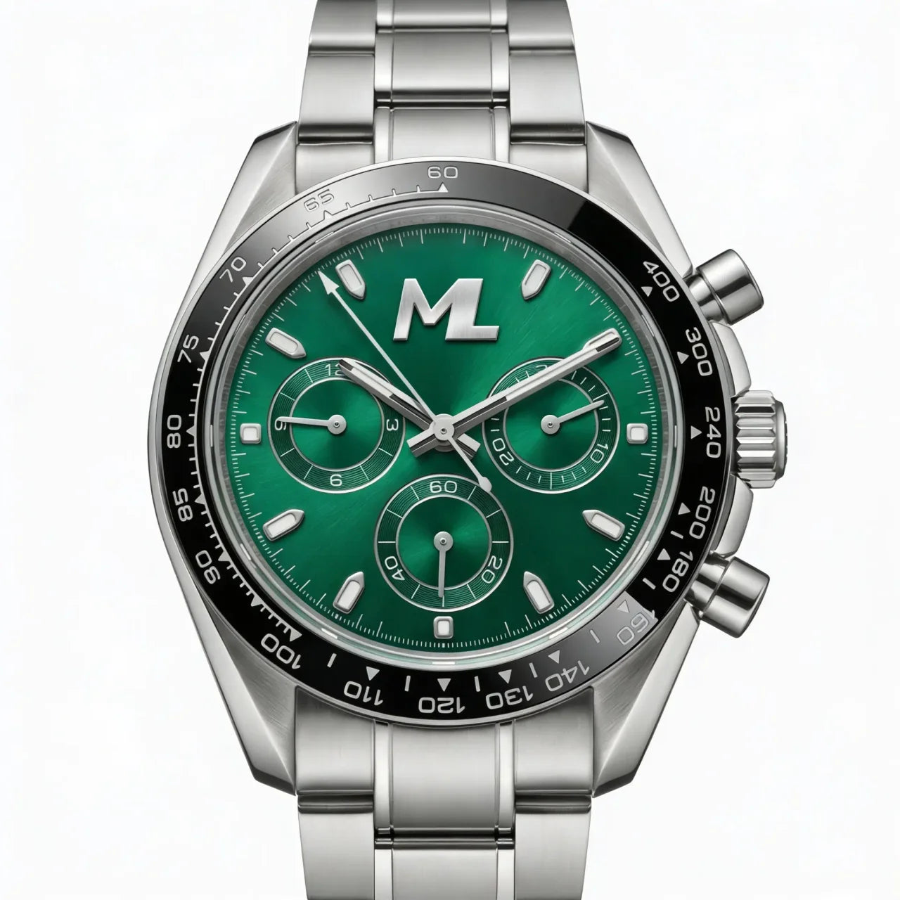 Torvex Silver Steel Green Dial
