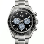 Torvex Silver Steel Black Blue Dial