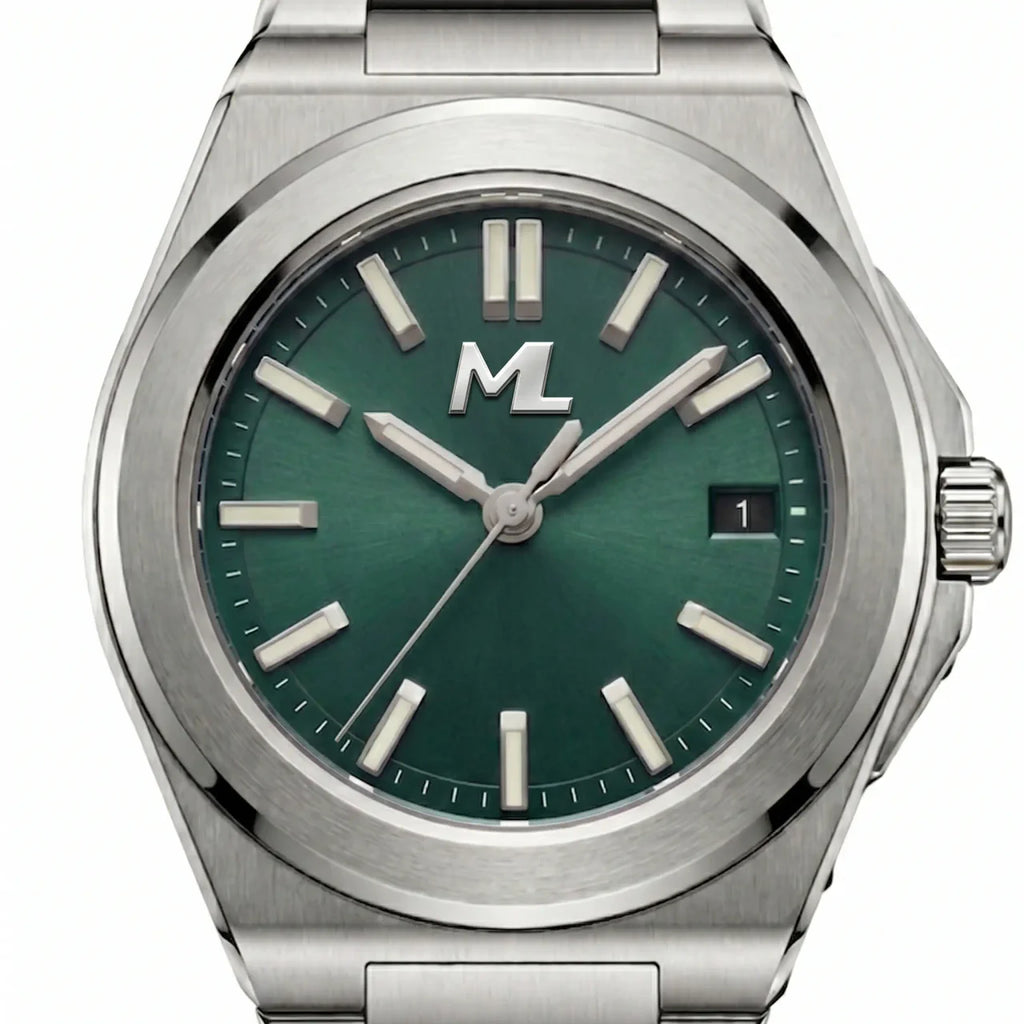 Valtor Silver Steel Green Dial