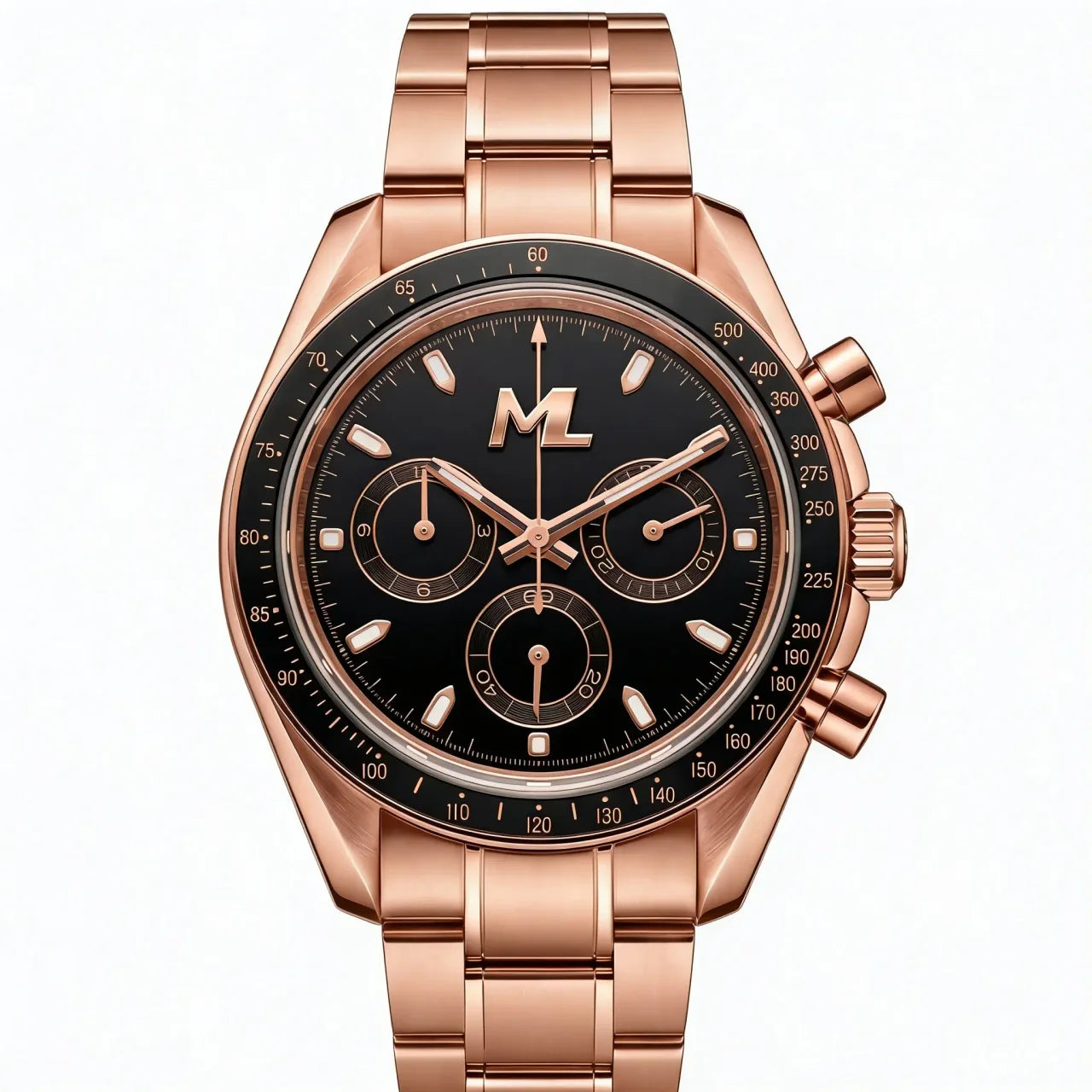 Torvex Rose Steel Black Dial