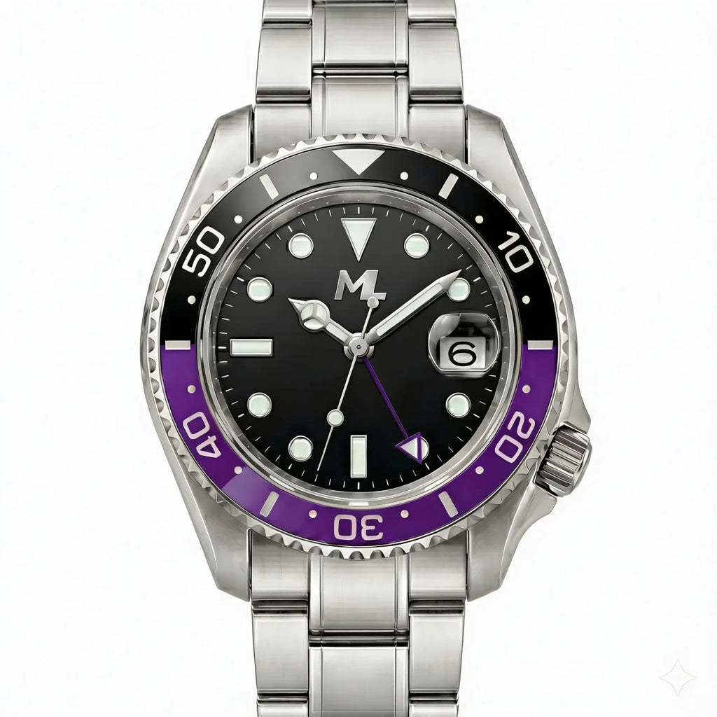 Navex Silver Steel Black Purple Brezel