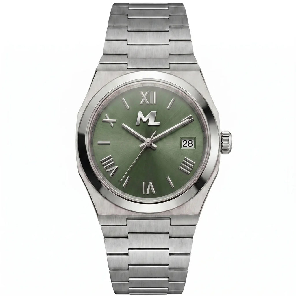 Tolaris Silver Steel Olive Dial
