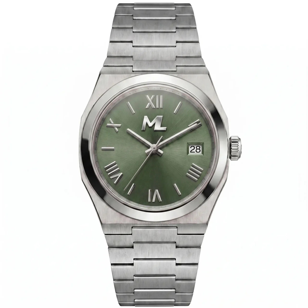 Tolaris Silver Steel Olive Dial