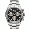 Torvex Silver Steel Black Dial